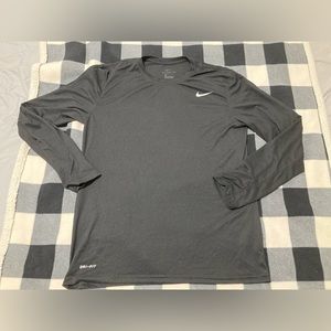 Nike Dri Fit Long Sleeve T shirt Black Large